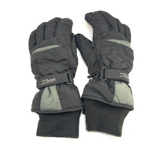 ZERO Mens Insulated Waterproof Featherlite Black Snow Ski Gloves Medium